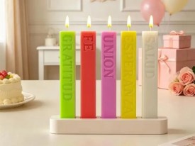 Molde silicona 5 velas intenciones